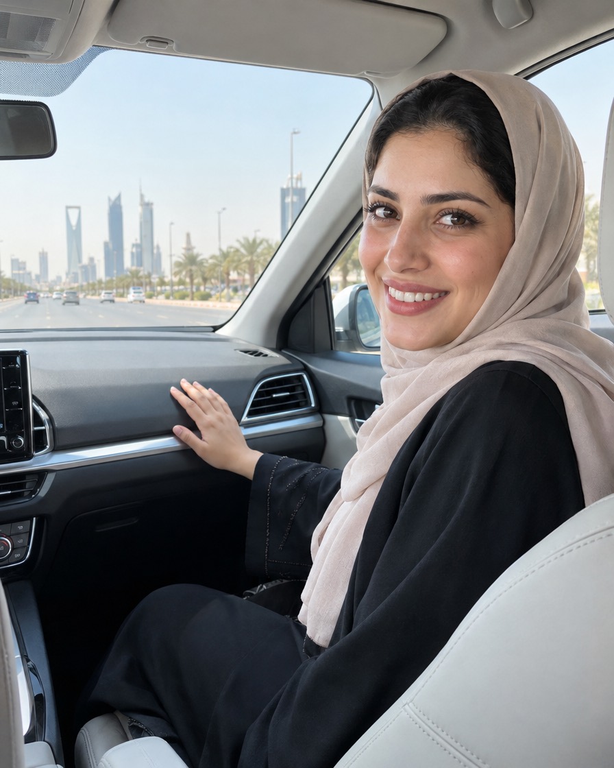 كابتن نورة تبتسم من مقعد المدرّبة، وأبراج الرياض من الشباك